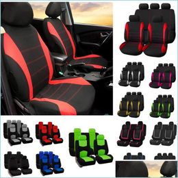 Car Seat Covers Car Seat Ers Airbag Compatible For Most Truck Suv Or Van 100% Breathable With 2 Mm Composite Sponge Polyester Cloar D Dhsnu