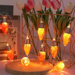 Strings LED Bulb Wishing Bottle Decorative Light String Yellow Indoor Decor Thanksgiving Christmas Tree Po Props