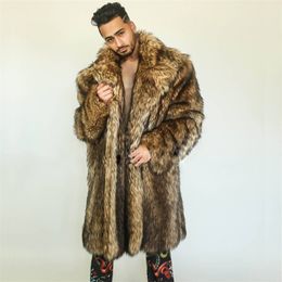 Men's Fur Faux winter autumn faux mink leather jacket mens loose warm fur coat men slim jackets jaqueta de couro fashion Leisure trench 220905