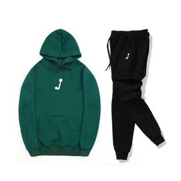 2022 Men's Tracksuits Couples Sportswear Warm Two-piece Loose Hooded Sweater Pants Set Hooded Jogging 277