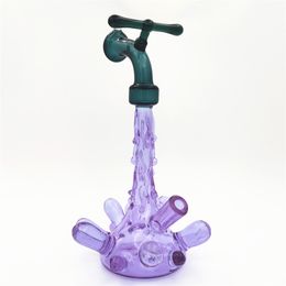 Glass Water Bong Splash Hookah 10mm Female Joint Dab Rig Pipe Pieps Bubbler CCG Borocilicate Handmade For Smoking Perc Percolater Craftbong