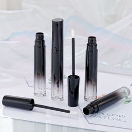 6g Gradient Black Empty Lip gloss Tube Top Quality DIY Slim Lipstick Balm Gloss Bottle Packing Containers SN145