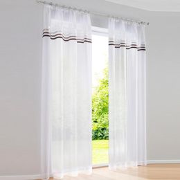 Curtain Window Stripped Polyester Voile Fabric Pleated Woven Home Decor For Living Room Sheer Screening Custome Made