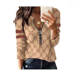 Women's T Shirts High-Quality Temperament All-Match Stand Collar Neck Shirt Ice Silk Small Was Thin Jacquard