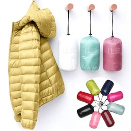 Women's Down Parkas Down Jacket Women Coat Autumn Winter Spring Jackets for Warm Quilted Parka Ladies and Light Female Ultralight Hooded 220905