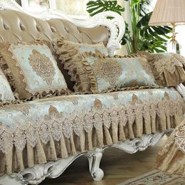 Chair Covers European Retro Chenille Couch For Sofas 1/2/3 Seater Slipcover Living Room Jacquard Lace Luxury Armchair Protector