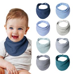 Bibs Burp Cloths Baby Bandana Drool Muslin Cotton With Snaps Drooling For Boys Girls Toddlers Unisex Drop Delivery 2022 Mxhome Amtpy