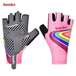 Boodun Children Cycling Gloves Half Finger Anti-slip Gloves Bike Breathable MTB Road Bicycle Sport Ski Racing Mittens