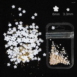 Nail Art Decorations 3 Pack White Acrylic Flower Decoration Mixed Size Rhinestones Gold Silver Gem Manicure Tool Accessories DIY Of Design