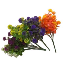 ONE Faux Flowers Mini Chopped Green Onion 5 Stems per Bunch Simulationplastic Dandelion for Wedding Centrepieces