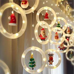 Strings 8 Modes Flashing LED Fairy Light String Window Curtain Garland Christmas Decoration For Home Year Wedding Decorative