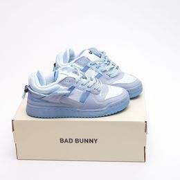 Forum Buckle Low Bad Bunny Running Shoes Blue Tint Sneaker Trainer With Box