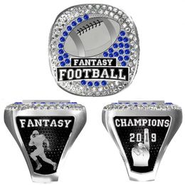 fantasy rings UK - 2021 Whole 2019 fantasy football rings custom championship ring Souvenir Men Fan Brithday Gift Drop 242U