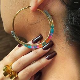 Hoop Earrings Go2Boho Miyuki Beads Earring For Women Boho Jewellery 2022 Trendy Ear Ring Steel Stainless Circle Ladies Gift