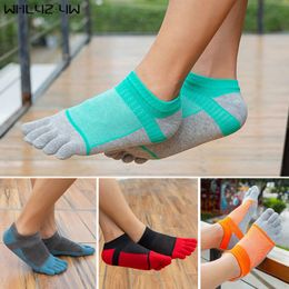 Athletic Socks Spring Summer Five Finger Invisible Men Boy Pure Cotton Mesh Breathaborful Compression No Show Ankle With Toes L220905