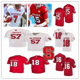 American College Football Wear Custom 2021 College NC State Wolfpack Jersey Football TRENTON GILL DEVIN CARTER Philip Rivers Devin Leary Mat