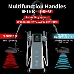 Clinic use EMslim RF machine shaping EMS muscle stimulator electromagnetic high intensity body and arms beauty equipment 2 or 4 handles can work at the same time