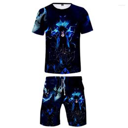 Men's Tracksuits Men's Manga Solo Leveling Tracksuit Two Piece Set Tshirt Shorts Unisex Suit Women Men Harajuku Streetwear Korean Anime