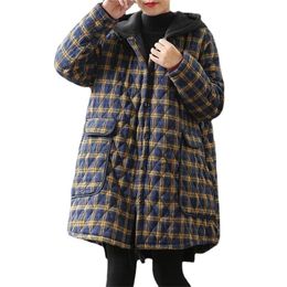 Womens Down Parkas Single Breasted Women Oversized Hooded Thick Coat Ladies Soft Kawaii Jackets Outerwear Autumn Winter Warm Long Sleeve Top 220902