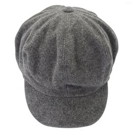 Berets Outfly Pumpkin Hat Men And Women Couples Wool Octagonal Cap Spring Autumn Flat On Sale