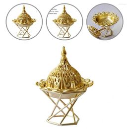 Fragrance Lamps Incense Cone Holder Fancy Middle East Style Ash Catcher With Lid Stable Base