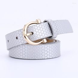 Belts Black Leather For Women Fashion Jeans Classic Retro Simple Round Buckle Female Waist Belt Punk Chain