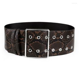 Belts Free Delivery Of Fashion Punk Elastic Belt Wide Female Alligator Pattern Buckle Sw265