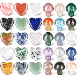 Stone Crystal Mushroom Scpture Heart Bk Crystals Polished Pocket Love Palm Stones Worry Gemstones Thumb Hand Craved For R Carshop2006 Amimu