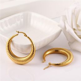 Hoop Earrings OUFEI Stainless Steel Korean For Women Earings Fashion Jewellery Fine Woman Accessories Personalised