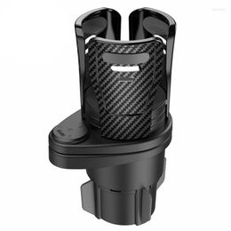 Drink Holder 2th Generation Car Cup Expander Adapter Dual Drinking With 360° Rotating Adjustable Base For Water Bottles