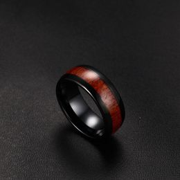 tungsten wood wedding rings NZ - Vnox Mens Wedding Rings Top Quality Tungsten Carbide Rings Engagement Wood Design Whole J190716199P