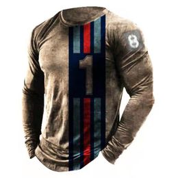 Men's T Shirts Vintage T Shirts 3d Printed Casual Long Sleeves Men's Loose Oversized T Shirts O Neck Comfort Sweatshirts European Clothes 5xl 220905