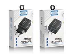 18W Fast Charging Adapter Wall Chargers QC 3.0 5V/2.4A USB Plug Home Travel Adapter for Huawei P20 PRO IPhone 13 Galaxy with Package