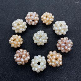 wholesale components UK - Beads Natural Freshwater Shell White Flower Pearl DIY Making Bracelet Beading Components Pendant Jewelry Crafts Wholesale