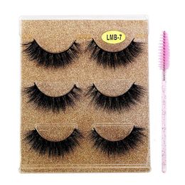 Thick Natural Long False Eyelashes Soft & Vivid Messy Crisscross Hand Made Reusable Multilayer 3D Full Strip Fake Lashes Extensions Makeup for Eyes DHL