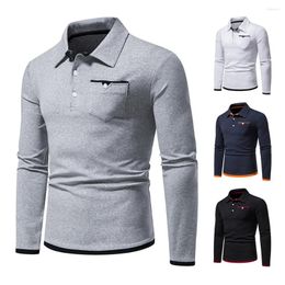 Men's Polos 2022 Classic Fashion Men's Shirt Mens Casual Long-sleeved High Quality Long Sleeve