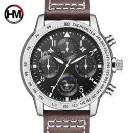 2018 New Quartz Watch for Man Large Pilot Sports Montres décoratives Small Calan Casual Leather Strap Wristwatch 2256289W