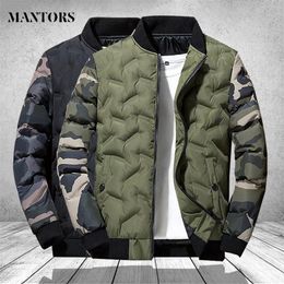 Men's Down Parkas Mens Winter Jackets and Coats Outerwear Clothing Camouflage Bomber Jacket Windbreaker Thick Warm Male Military 220905