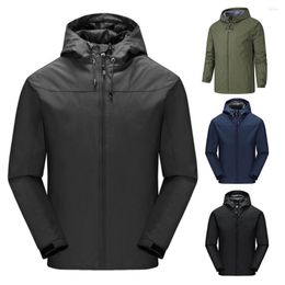 Men's Trench Coats Male Jacket Water Proof Breathable Casual Long Sleeve Hooded Windbreaker For Outdoor