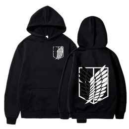 Men's Hoodies Sweatshirts Attack On Titan Hoodie Japanese Anime Hingeki No Kyojin Graphic Sweatshirt Pullover Casual Hooded Streetwear Tops Unisex 220905