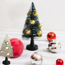 Christmas Decorations 3pcs Green Tree Gold Bead Suit Ornaments Made Of Pvc Material 3color Durable Artificial Trees