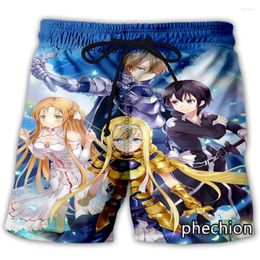 Men's Shorts Phechion Men/Women Sword Art Online Alicization 3D Printed Casual Fashion Streetwear Men Loose Sporting A162