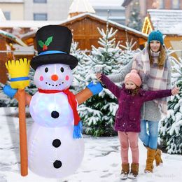 1.2 Meters Inflatable Snowman Doll Christmas Decorations for Home Outdoor Garland Yard Prop LED Light Toy Ornaments