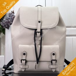 Backpack Style Backpack Bags Men Fashion Casual Preppy Style Messenger Drawstring M58644 plain Soft Leather Satchels leather no Box B191 5A