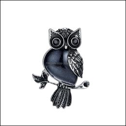 Pendant Necklaces Natural Stone Owl Pendant Men And Women Fashion Cure Halloween Energy Necklace Gift Drop Delivery 2021 Dhseller2010 Dhead