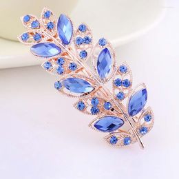 spring wholesalers Canada - Hair Clips Crystal Flower Shape Headwear Korean Style Spring Hairpin Jewelry For Women Diamante Horsetail Tuck Comb