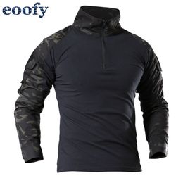 Men's T Shirts Male Military Uniform Tactical Long Sleeve T Shirt Men Camouflage Army Combat Shirt Airsoft Paintball Clothes Multicam Shirt Top 220905