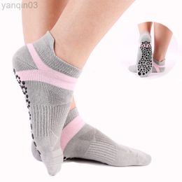 Athletic Socks Anti Slip Round Head Fitness For Woman Cotton Breathable Sports Ventilation Pilates Ballet Dance Sock L220905