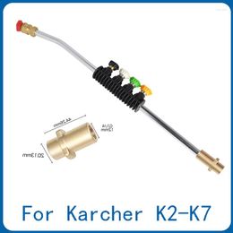 Lance For Karcher K2k3k4k5k6k7 High Pressure Cleaner Spray Gun With 5 Color Nozzle Adapter Turbo Car Cleaning Tools Metal Wand