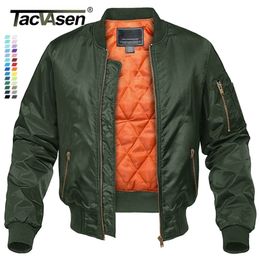 Men's Jackets TACVASEN Winter Military Outwear Mens Cotton Padded Pilot Army Bomber Coat Casual Baseball Varsity 220905